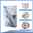 Password Book Notebook Planner Lockable Diary Journal for Office School Personal - Blue