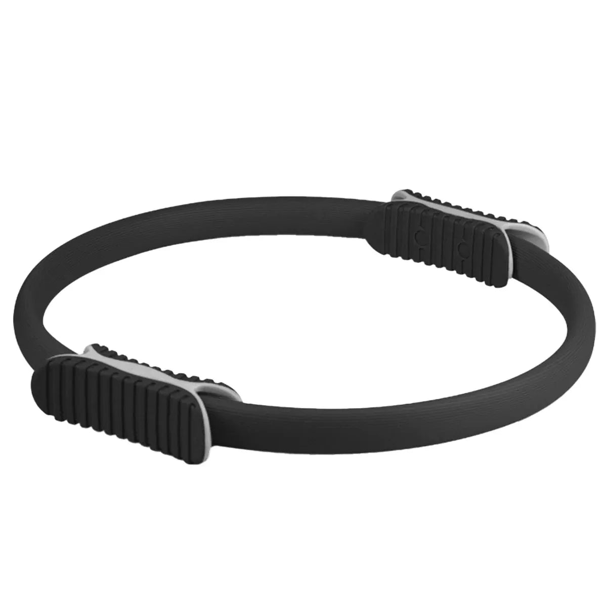 Multicolor Yoga Circle Crescent Handle Pilates Ring for Body Toning Exercise - Black