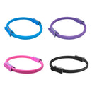 Multicolor Yoga Circle Crescent Handle Pilates Ring for Body Toning Exercise - Black