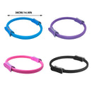 Multicolor Yoga Circle Crescent Handle Pilates Ring for Body Toning Exercise - Black
