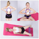 Multicolor Yoga Circle Crescent Handle Pilates Ring for Body Toning Exercise - Purple