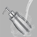304 Household Stainless Steel Liquid Soap Lotion Shampoo Dispenser Bottle 400ML