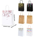 30PCS Kraft Paper Gift Bags Small Love Candy Bags Gold Foil Wedding Party Favors - White-Rose Gold Foil