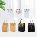 30PCS Kraft Paper Gift Bags Small Love Candy Bags Gold Foil Wedding Party Favors - White-Rose Gold Foil