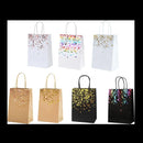 30PCS Kraft Paper Gift Bags Small Love Candy Bags Gold Foil Wedding Party Favors - White-Gold Foil