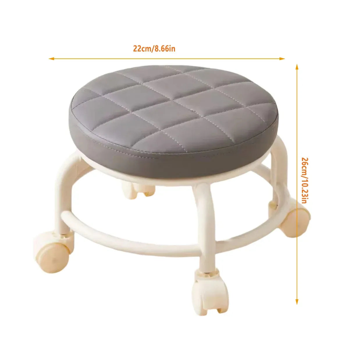 360° Rotating Roller Stool Small Swivel Chair Low Round Seat Movable Stool Use