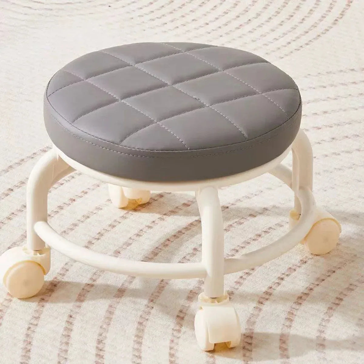 360° Rotating Roller Stool Small Swivel Chair Low Round Seat Movable Stool Use