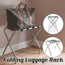 Stainless Steel Foldable Luggage Rack Hotel Room Portable Shelf Suitcase Holder