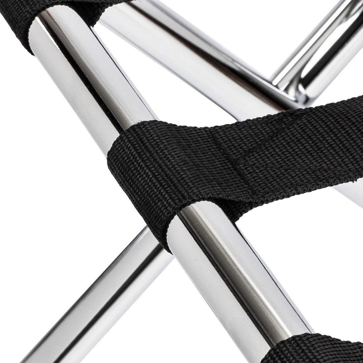 Stainless Steel Foldable Luggage Rack Hotel Room Portable Shelf Suitcase Holder