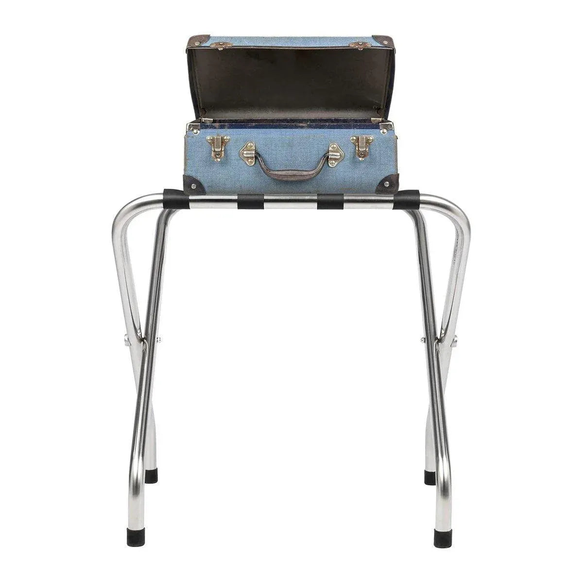 Stainless Steel Foldable Luggage Rack Hotel Room Portable Shelf Suitcase Holder