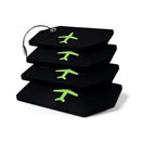 5PCS High-Quality Silicone Luggage Tags Name Address Boarding Pass Travel ID - Black