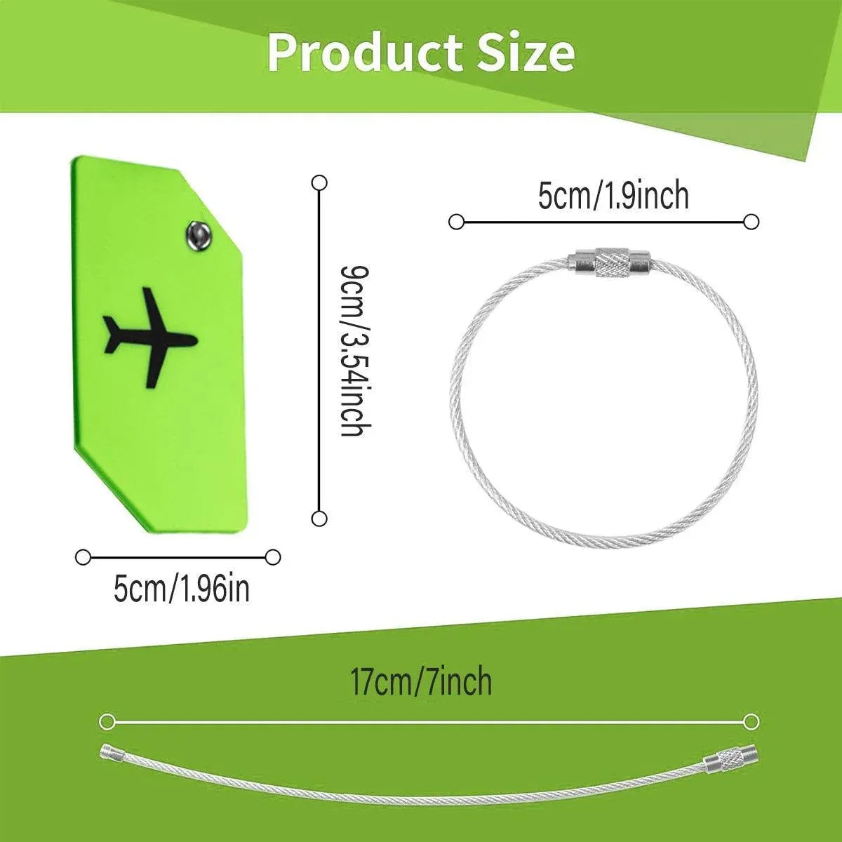 5PCS High-Quality Silicone Luggage Tags Name Address Boarding Pass Travel ID - Black