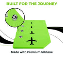 5PCS High-Quality Silicone Luggage Tags Name Address Boarding Pass Travel ID - Black