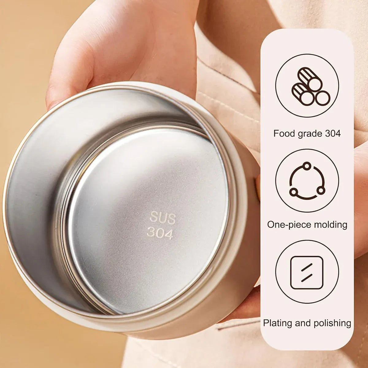 Lunch Box Food Container Thermal Warmer Hot Student Bento Insulated Soup Cup - 350ml