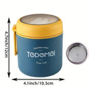 530ml Stainless Steel Insulated Lunch Box Portable Food Storage Mug Soup Meals - Blue
