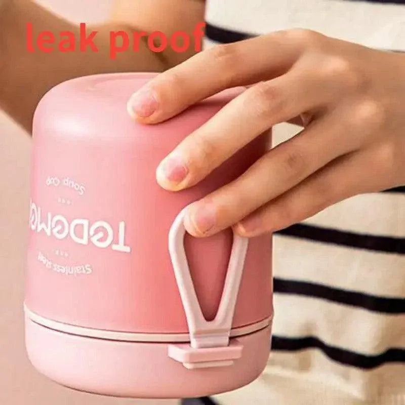 530ml Stainless Steel Insulated Lunch Box Portable Food Storage Mug Soup Meals - Blue