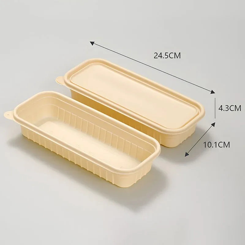 Corn Starch Meal Prep Containers Lids Durable Multi Compartment - A3