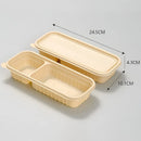 Corn Starch Meal Prep Containers Lids Durable Multi Compartment - A3