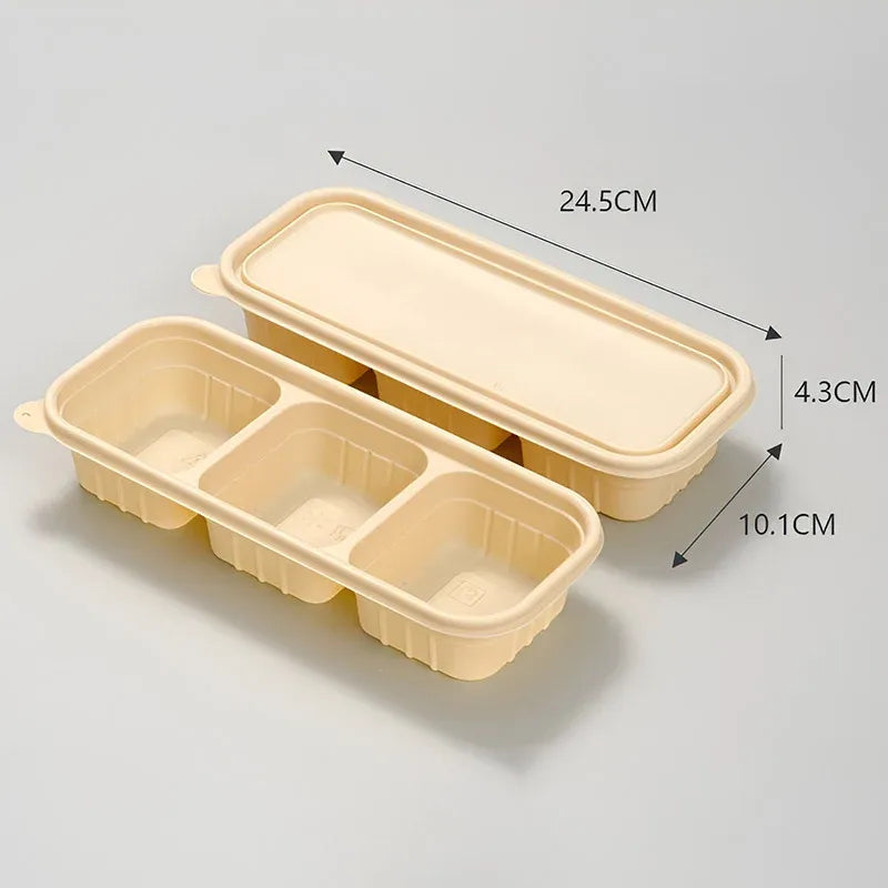Corn Starch Meal Prep Containers Lids Durable Multi Compartment - C1