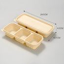 Corn Starch Meal Prep Containers Lids Durable Multi Compartment - C2A
