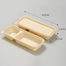 Corn Starch Meal Prep Containers Lids Durable Multi Compartment - C2B