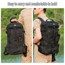 Waterproof Fishing Tackle Bag Large Capacity Multi Functional Shoulder Storage - Black
