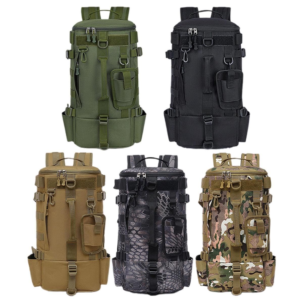 Waterproof Fishing Tackle Bag Large Capacity Multi Functional Shoulder Storage - Khaki Camouflage