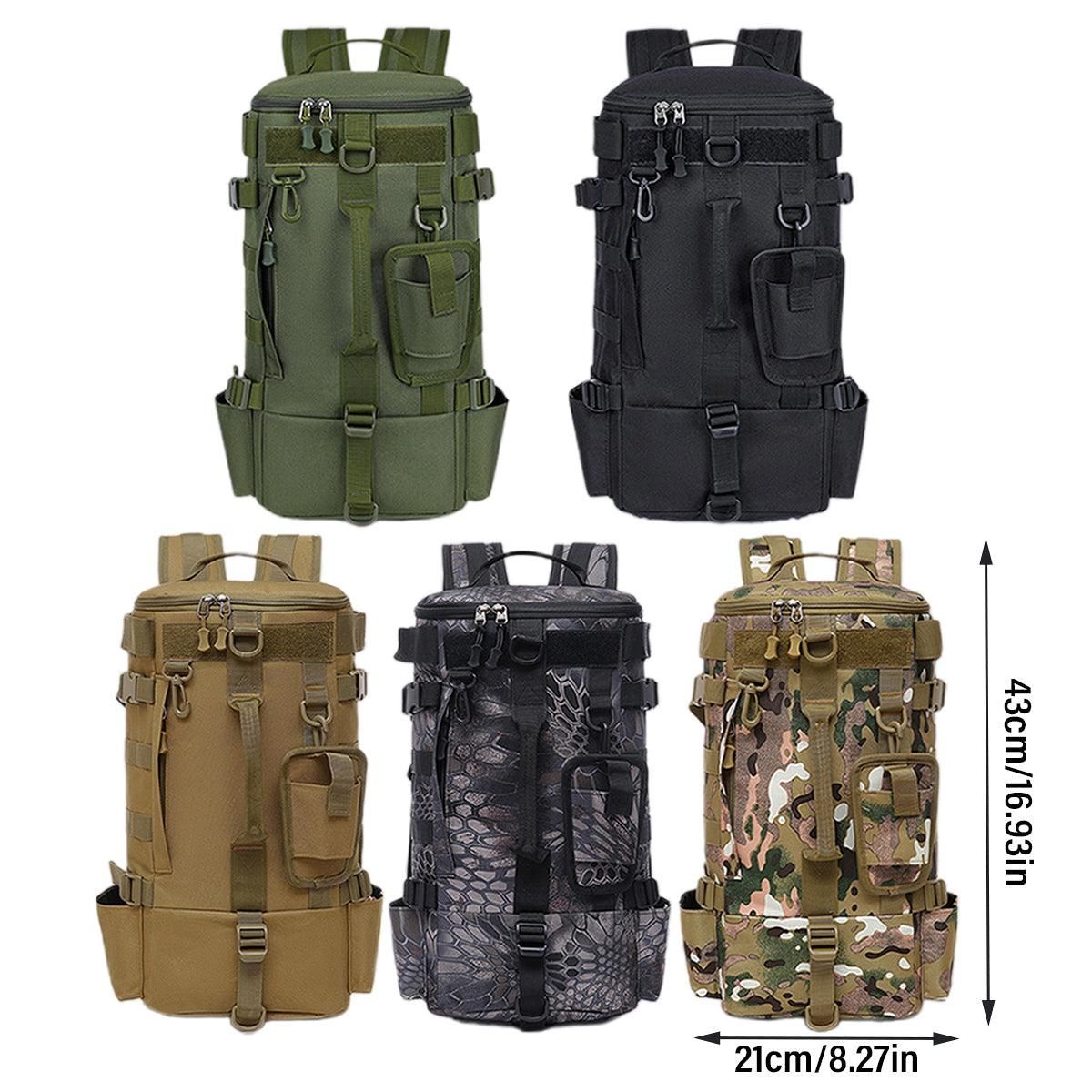 Waterproof Fishing Tackle Bag Large Capacity Multi Functional Shoulder Storage - Khaki Camouflage