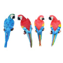 Simulated Half Parrot Tree Hanging Wall Decoration Durable for Home Garden Use - Red-Red