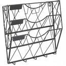 3-Tier Wall Mounted File Magazine Rack Easy to Use for Home Office Living Room
