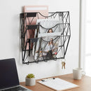 3-Tier Wall Mounted File Magazine Rack Easy to Use for Home Office Living Room