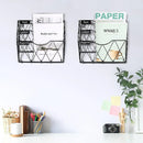 3-Tier Wall Mounted File Magazine Rack Easy to Use for Home Office Living Room