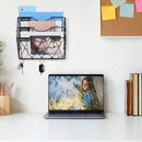 3-Tier Wall Mounted File Magazine Rack Easy to Use for Home Office Living Room
