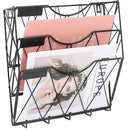 3-Tier Wall Mounted File Magazine Rack Easy to Use for Home Office Living Room
