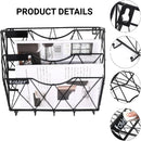 3-Tier Wall Mounted File Magazine Rack Easy to Use for Home Office Living Room
