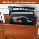 Minimalist Metal Magazine Rack Easy to Use Durable for Home Office Living Room