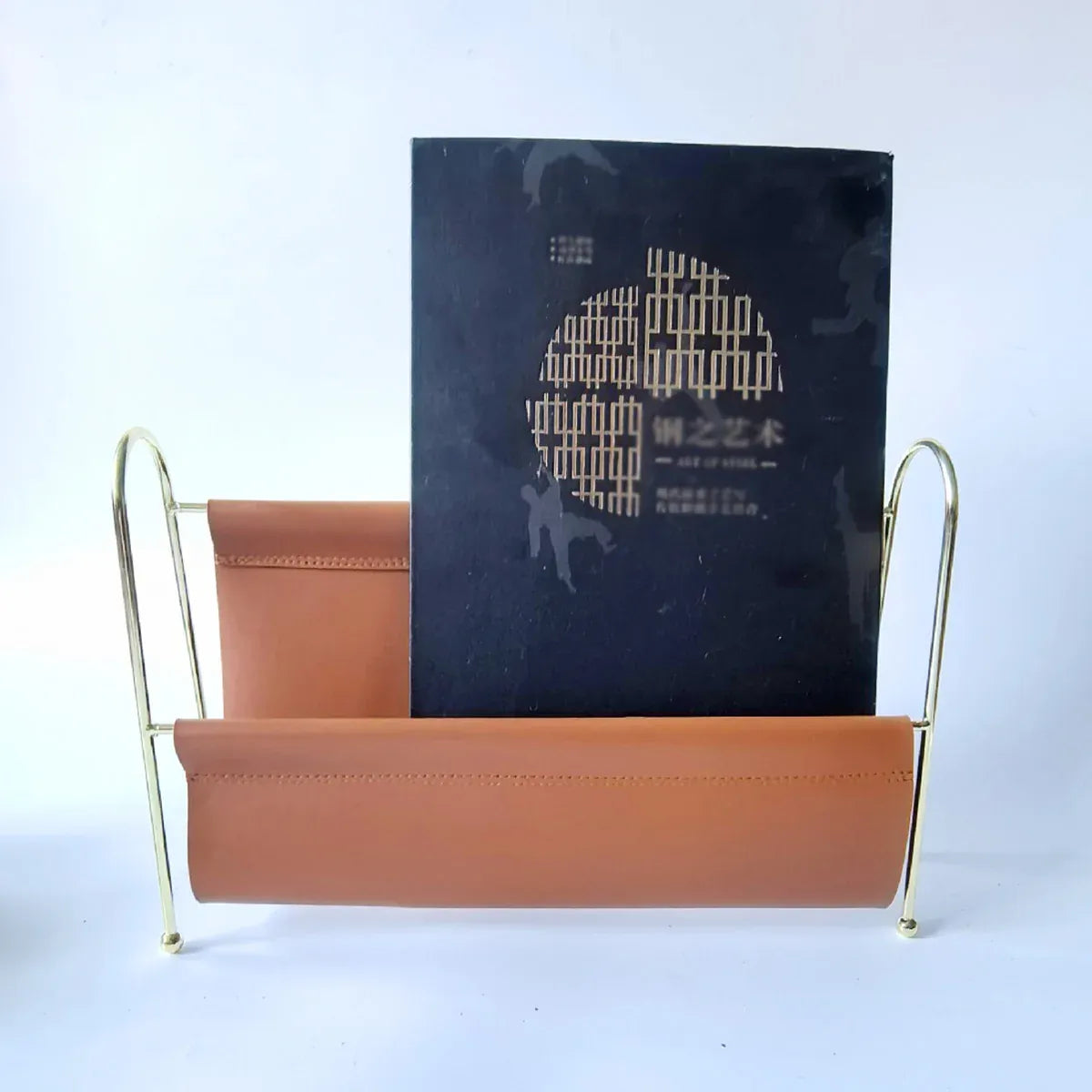 Minimalist Metal Magazine Rack Easy to Use Durable for Home Office Living Room