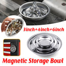 3 4 6 Inch Magnetic Parts Tray Set Stainless Steel Tool Bowl Organizer Holder