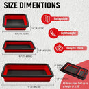 3PCS Foldable Metal Parts Tray Set Silicone Tool Organizer for Garage Repair