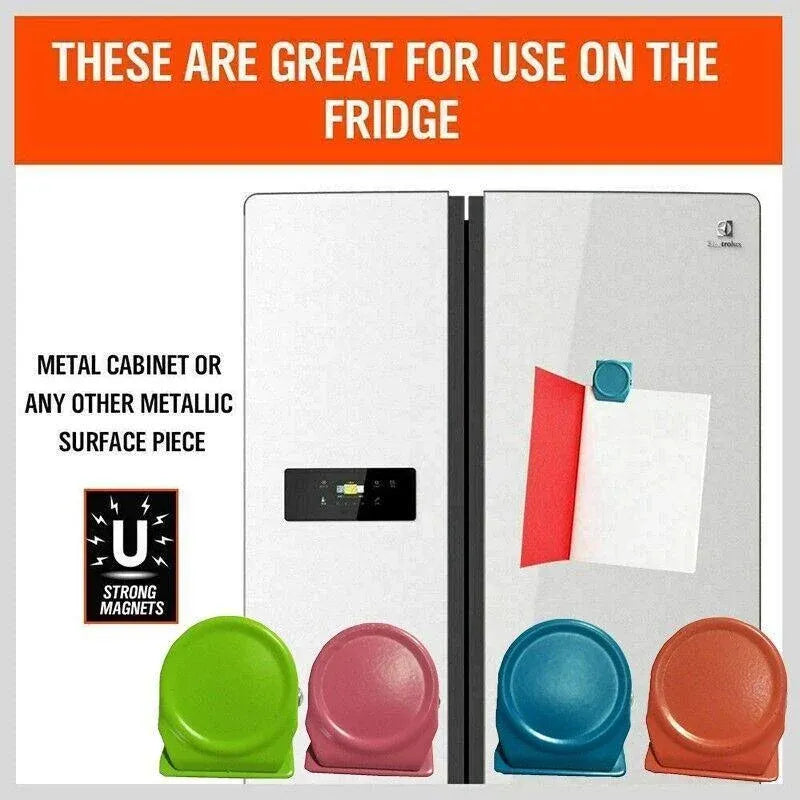 16 Magnetic Clips Fridge Strong Magnet Metal Clamp Note Photo Hanger Holder Hook