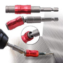 Pivot Drill Bit Holder Steel Impact Swivel Screw Adapter for Quick Bit Changes - Red Black
