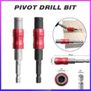 Pivot Drill Bit Holder Steel Impact Swivel Screw Adapter for Quick Bit Changes - Red Black
