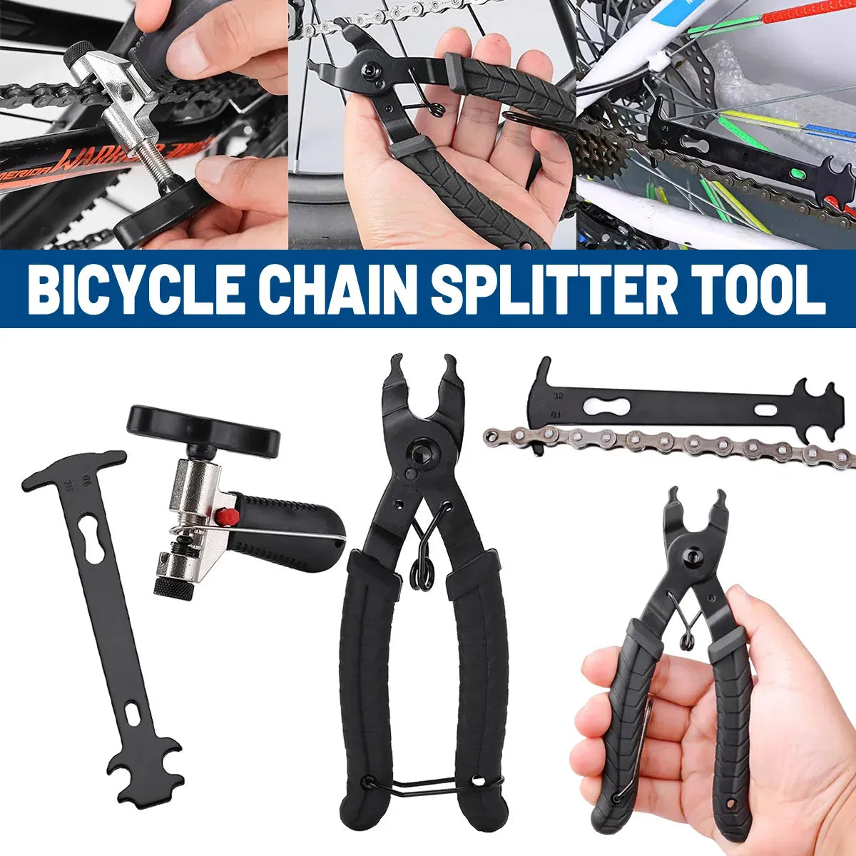 3pcs Bicycle Chain Splitter Tool Bike Link Breaker Pliers Repair Removal Kit Set