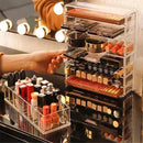 Clear Acrylic Cosmetic Makeup Organiser Lipstick Organizer Box Jewellery Storage - L Size 8Grids