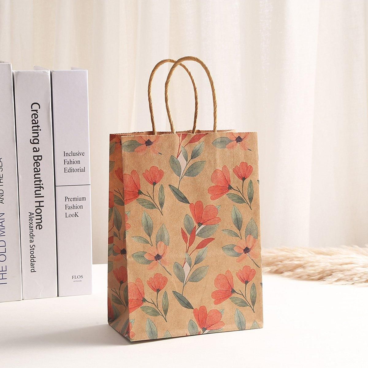 32Pcs Printed Party Paper Bags Tote Bags for Gift Packaging Shopping Favors