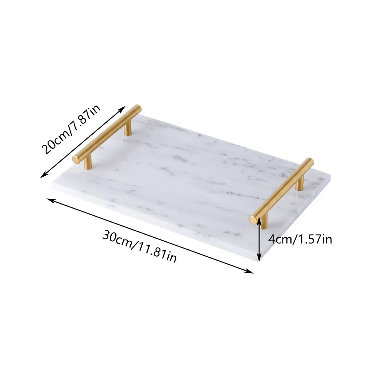 Natural Marble Tray Storage Display Tray Bathroom Living Room Decor Sample Tray