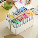 Portable Desktop Marker Pen and Stationery Storage Box Compartment Organizer