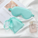 Pure Soft Silk EyeShade Blindfold Sleep Eye Mask Cover Light Shade Travel Relax - Dark Green