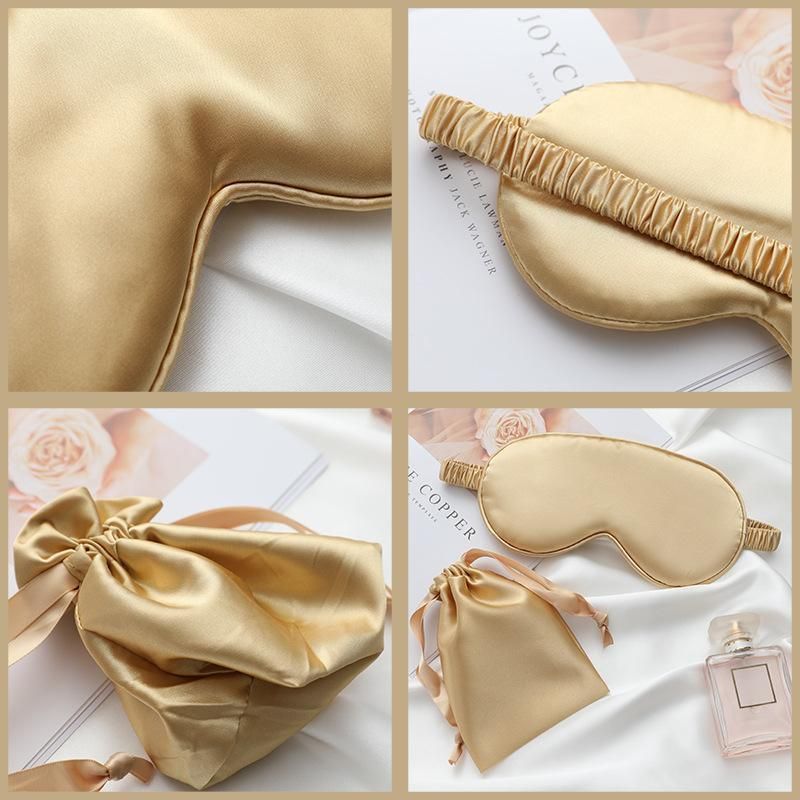 Pure Soft Silk EyeShade Blindfold Sleep Eye Mask Cover Light Shade Travel Relax - Dark Purple