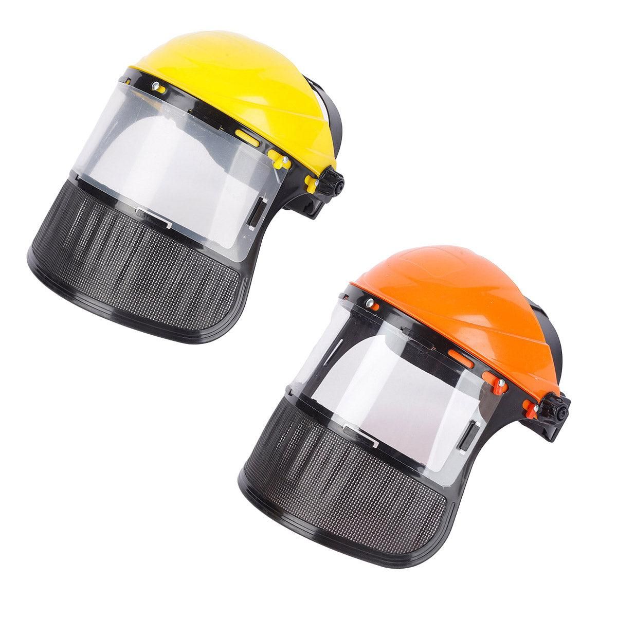Garden Face Shield Headgear for Mowing and Outdoor Protective Use - Orange